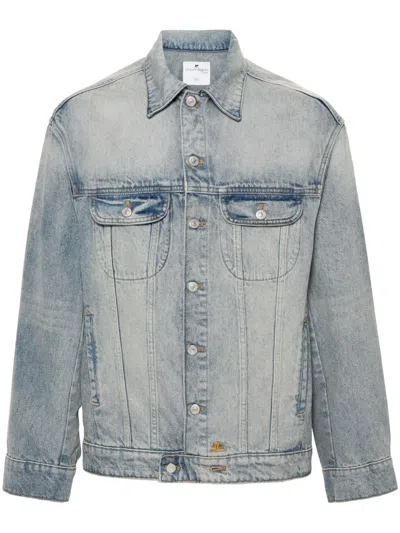 Courrèges Cocoon Denim Jacket In Blue