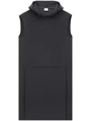 Courrèges Cocoon Hooded Midi Dress In Black