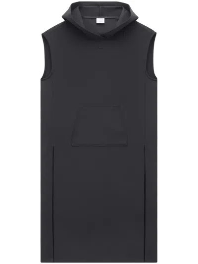 Courrèges Cocoon Hooded Midi Dress In Black