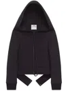 Courrèges Cocoon Bonded Cotton Blend Jacket In Brown