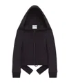 Courrèges Cocoon Bonded Cotton Blend Jacket In Brown