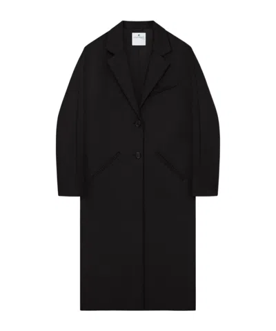 COURRÈGES COURRÈGES COCOON SINGLE-BREASTED LONG COAT