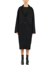 Courrèges Courregès Cocoon Wool Long Coat In Black