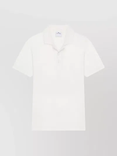 Courrèges Collar Polo Shirt Short Sleeves In Beige