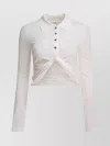 Courrèges Collared Neck Knotted Front Long Sleeves