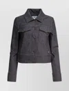 Courrèges Collared Neck Long Sleeves Chest Pockets Jacket