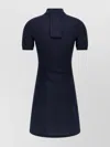 Courrèges Collared Polo Dress With Short Sleeves In Blue