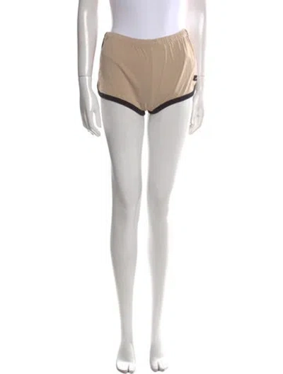 Pre-owned Courrèges Colorblock Pattern Mini Shorts In Black