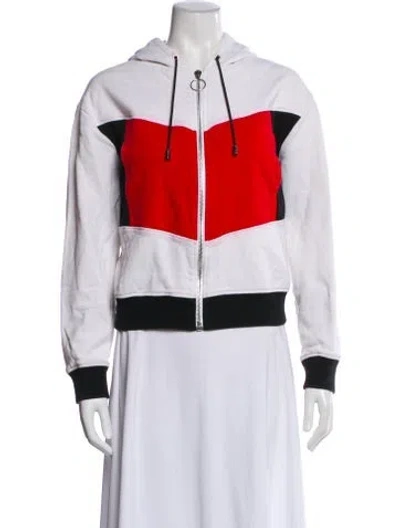 Pre-owned Courrèges Colorblock Pattern Performance Jacket In White
