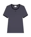 Courrèges Buckle Contrast T-shirt In Black