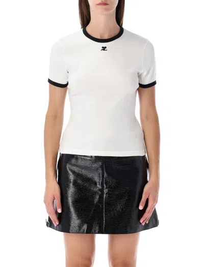 COURRÈGES COURRÈGES CONTRAST COTTON T-SHIRT