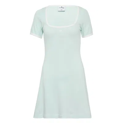 Courrèges Contrast Dress In White