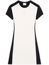 Courrèges Mini Contrast Frame Dress In Black
