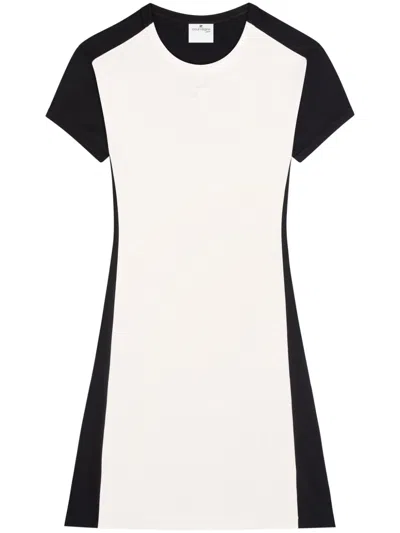Courrèges Contrast Frame Short-sleeve Mini Dress In Multi