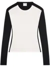 Courrèges Frame Contrasting Ribbed-knit Sweater In Black