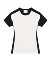 Courrèges Contrast Frame T-shirt In Cotton In White