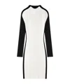 Courrèges Contrast-frame Ribbed-knit Mini Dress In White