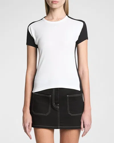 COURRÈGES CONTRAST FRAME SHORT-SLEEVE T-SHIRT