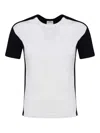 Courrèges Contrast Frame T-shirt In Cotton In Black