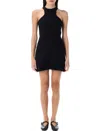 Courrèges Courregès Contrast Mini Dress In Black