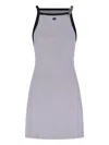 Courrèges Racerback Mini Dress With Contrasting Straps And Logo Detail In Grey