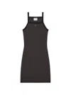 Courrèges Contrast Cotton Jersey Mini Dress In Black