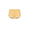 Courrèges Courreges Woman Shorts & Bermuda Shorts Pastel Yellow Size L Cotton