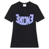 Courrèges Contrast Printed T-shirt In Black