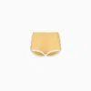 Courrèges Courreges Woman Shorts & Bermuda Shorts Pastel Yellow Size L Cotton In Yellow