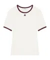 Courrèges T-shirt Heritage Con Bordi A Contrasto In White