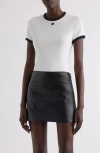 Courrèges Contrast Trim Logo T-shirt
