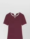 Courrèges Courreges Women Cotton T-shirt With Contrasting Trim In Red