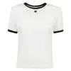 Courrèges Contrast Trim Short-sleeve T-shirt In White