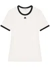 Courrèges T-shirt Heritage Con Bordi A Contrasto In White