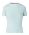 Courrèges Fitted Short-sleeve Top With Contrasting Trim In Blue