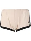 Courrèges Contrasting-trim Logo Shorts In Nude