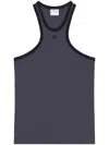 Courrèges Contrasting-trim Scuba Tank Top In Black