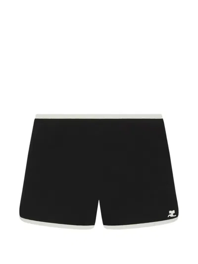 Courrèges Contrast-trim Shorts In Black