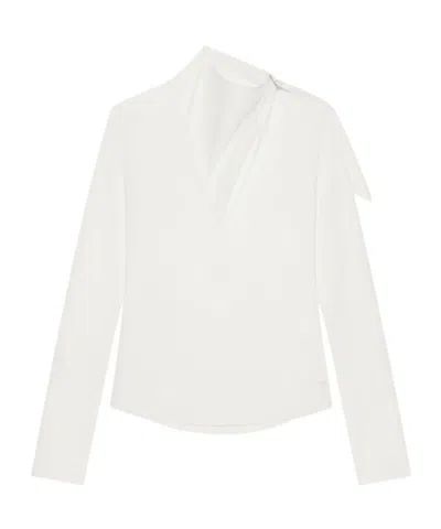 COURRÈGES COTTON ASYMMETRIC BLOUSE