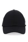 Courrèges Structured Black Cotton Baseball Cap With Embroidered Logo