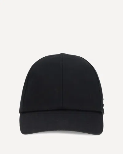 Courrèges Cotton Baseball Hat In Black