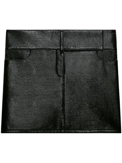 Courrèges Courregès Cotton Blend A-line Skirt In Black