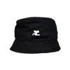 Courrèges Cotton Bucket Hat In Nero