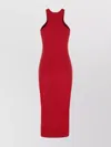 Courrèges Cotton Dress Stretch Fitted Silhouette Midi
