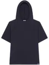 Courrèges Courregès Cotton Hooded T-shirt In Black