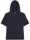 Courrèges Courregès Cotton Hooded T-shirt In Black