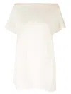 Courrèges Boat-neck Cotton Bodysuit In Heritage White