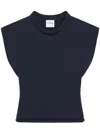 Courrèges Courreges Women Cropped Sleeveles Sweater In Blue