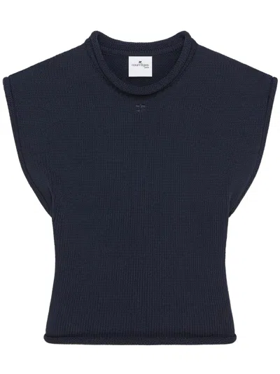 COURRÈGES COTTON KNIT SLEEVELESS