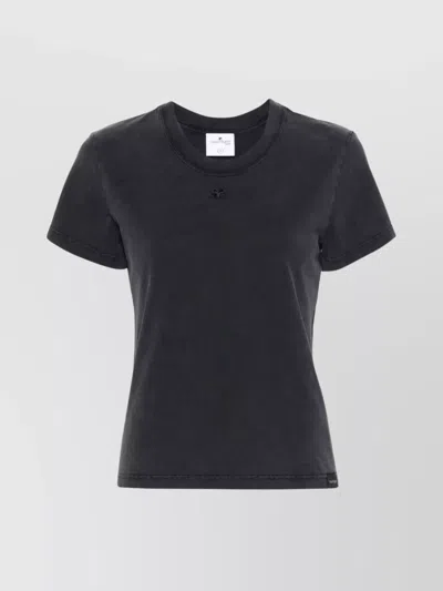 COURRÈGES COTTON LOGO T-SHIRT ROUND NECK